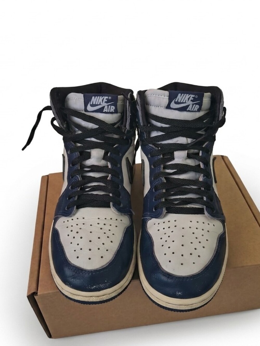 Nike Air Blue and White High-Top Sneakers For Children
